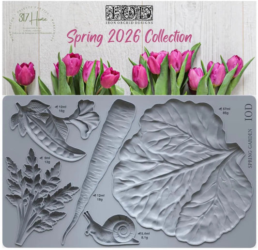 Spring Garden 6x10 IOD Mould by Iron Orchid Designs (NEW!)