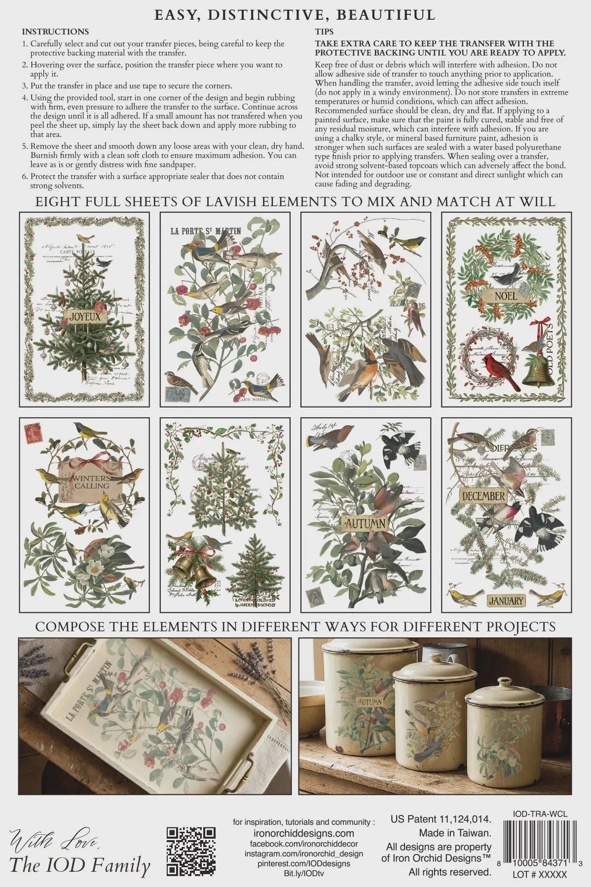 Winter's Calling IOD Transfer 8x12 Pad by Iron Orchid Designs (NEW!)