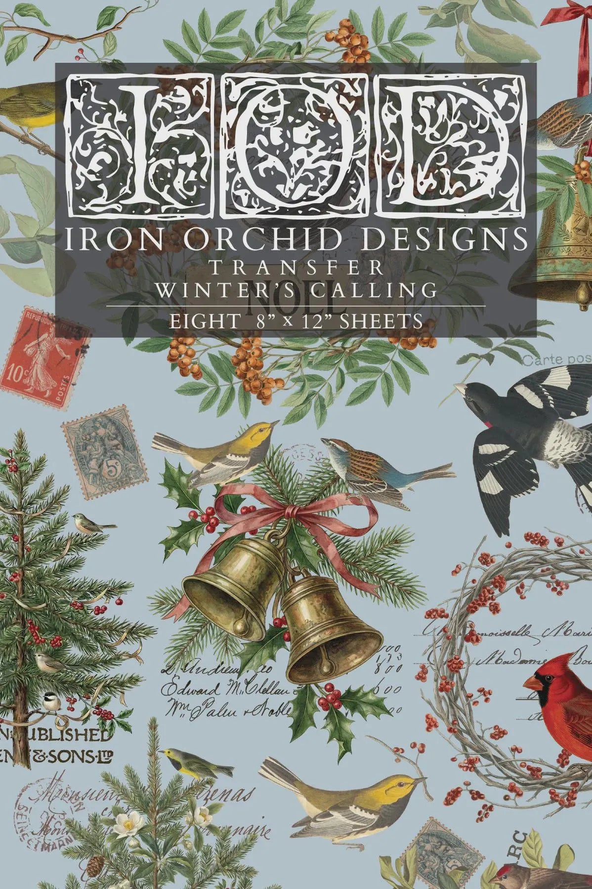 Winter's Calling IOD Transfer 8x12 Pad by Iron Orchid Designs (NEW!)