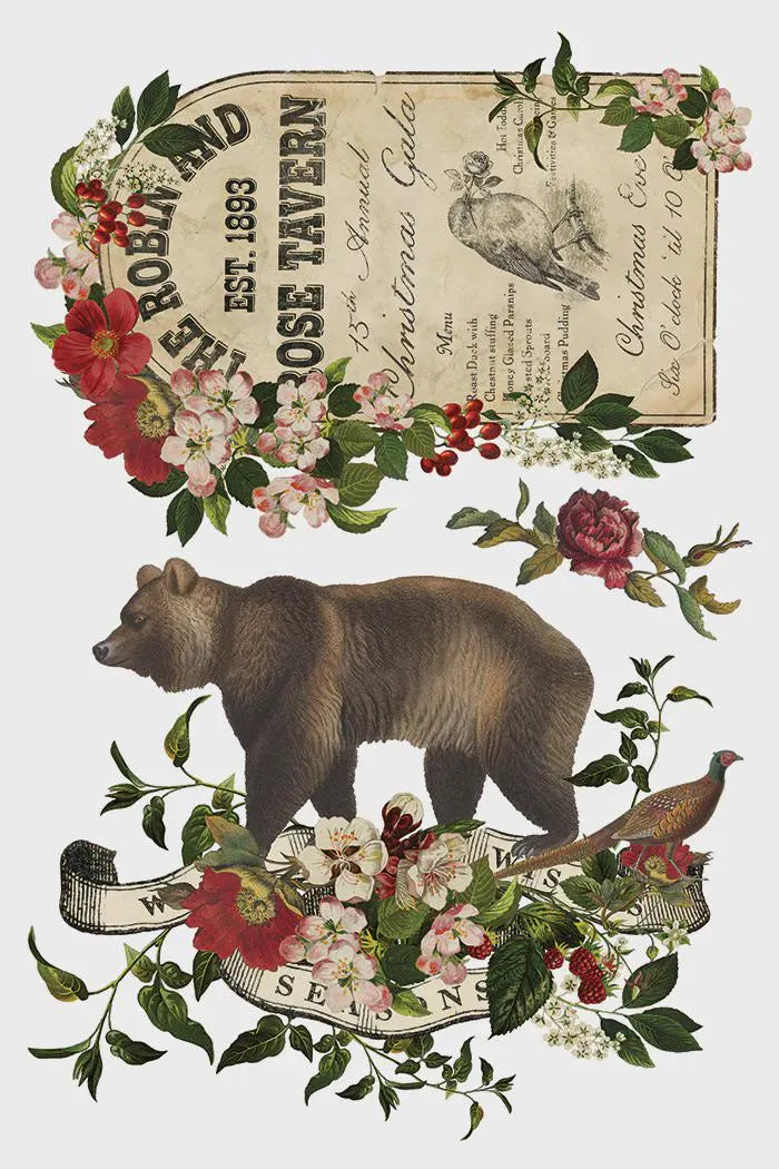 Stag Tavern IOD Transfer 8x12 Pad by Iron Orchid Designs (NEW!)
