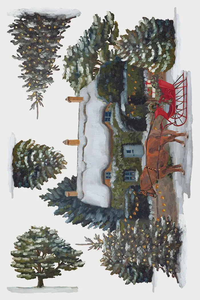 A Cotswold Christmas IOD Transfer 8x12 Pad by Iron Orchid Designs (NEW!)