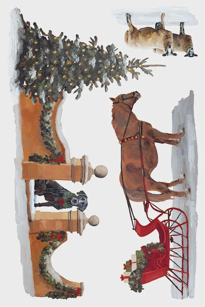 A Cotswold Christmas IOD Transfer 8x12 Pad by Iron Orchid Designs (NEW!)