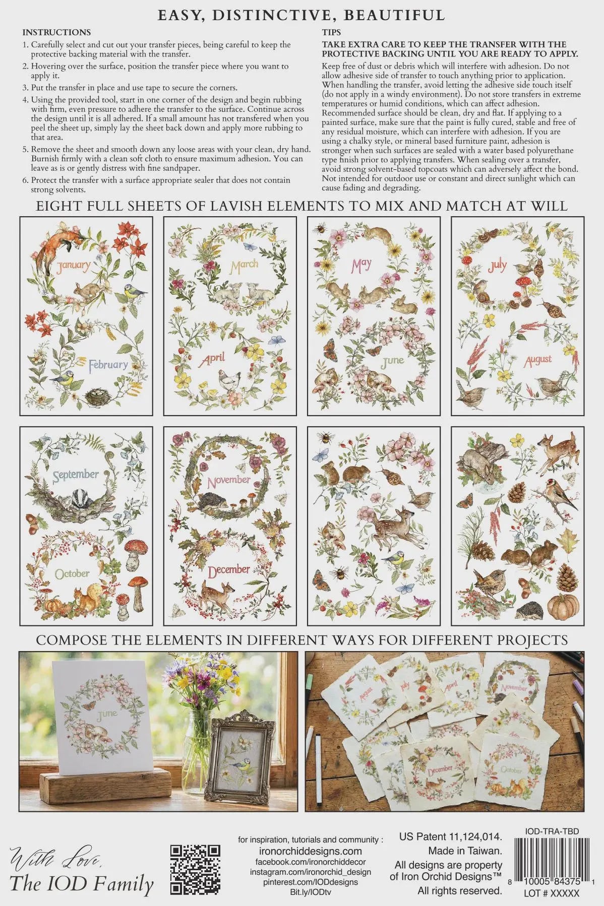 The Bramblewood Diaries IOD Transfer 8x12 Pad by Iron Orchid Designs (NEW!)