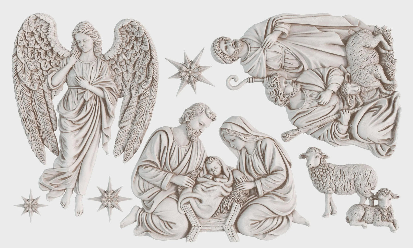 Silent Night 6x10 IOD Mould by Iron Orchid Designs (NEW!)