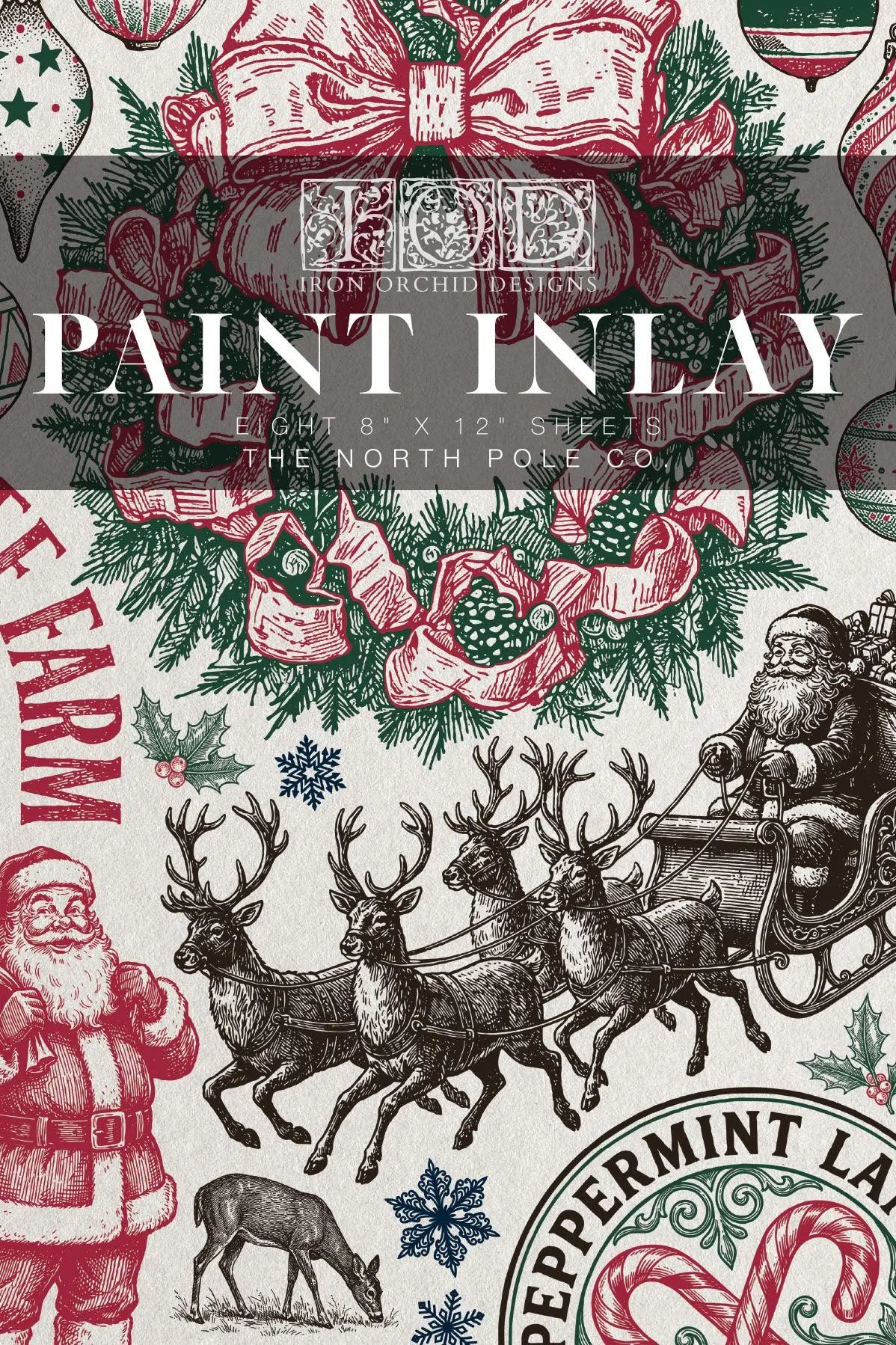 The North Pole Co. IOD Paint Inlay 8x12 Pad by Iron Orchid Designs (NEW!)