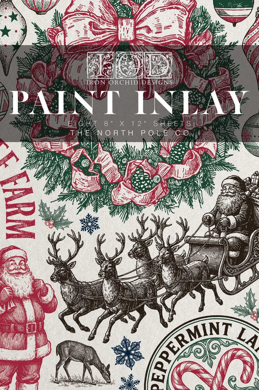 The North Pole Co. IOD Paint Inlay 8x12 Pad by Iron Orchid Designs (NEW!)