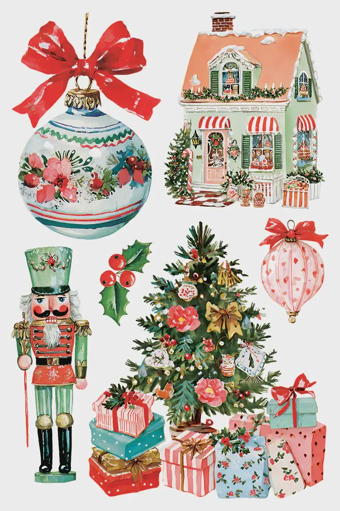 Darling Holiday IOD Transfer 8x12 Pad by Iron Orchid Designs (NEW!)