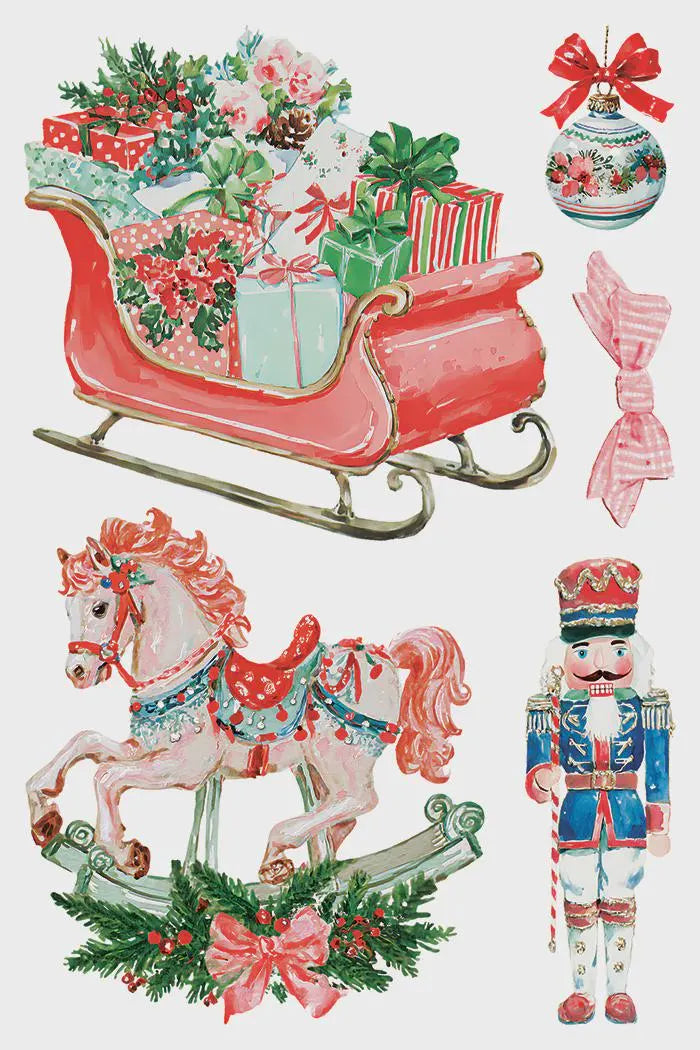 Darling Holiday IOD Transfer 8x12 Pad by Iron Orchid Designs (NEW!)
