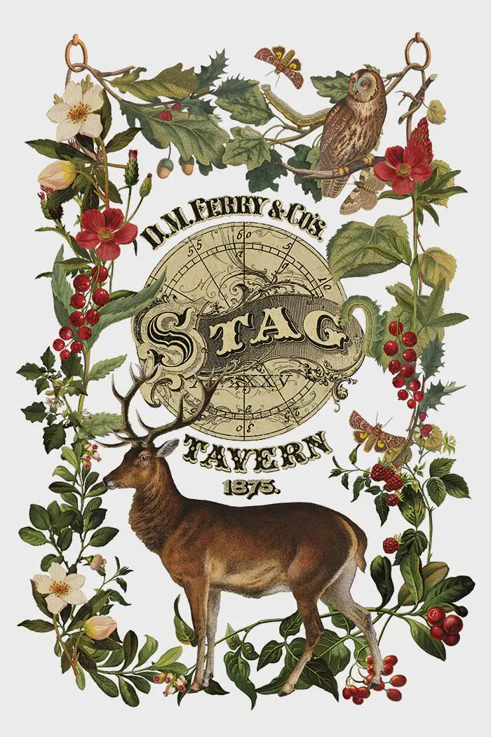 Stag Tavern IOD Transfer 8x12 Pad by Iron Orchid Designs (NEW!)
