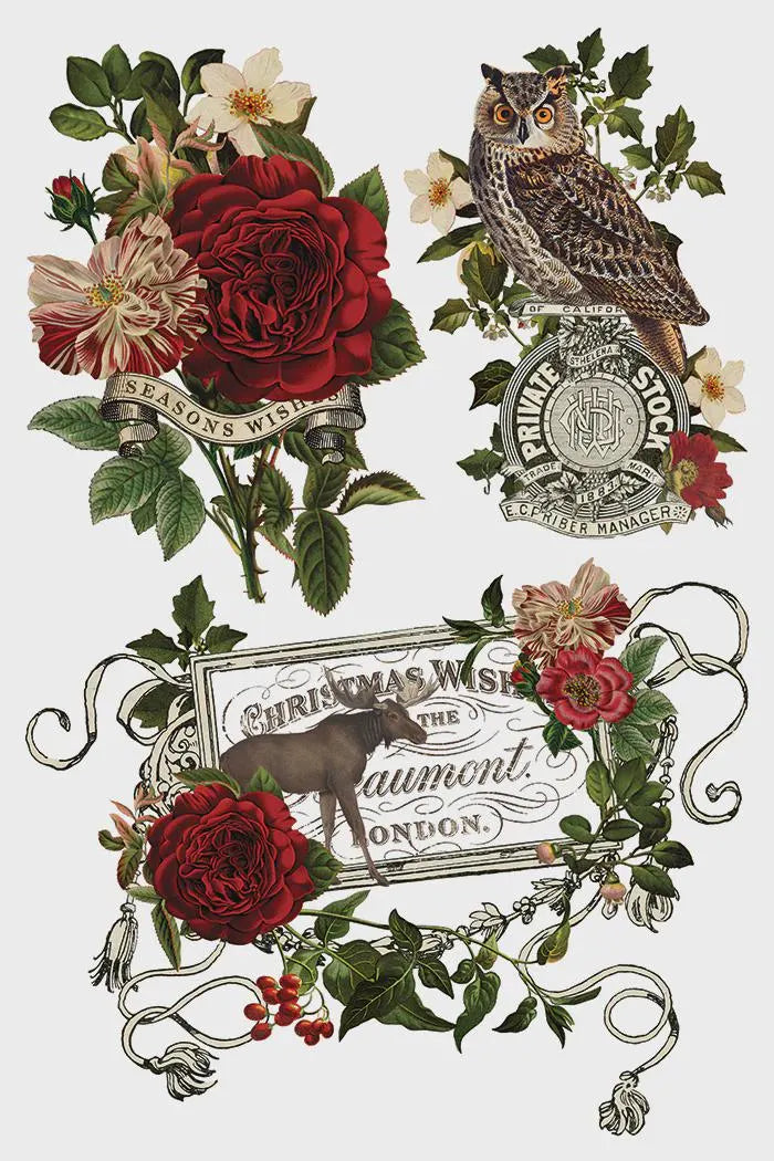 Stag Tavern IOD Transfer 8x12 Pad by Iron Orchid Designs (NEW!)