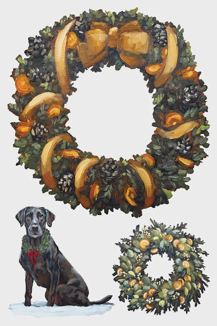 A Cotswold Christmas IOD Transfer 8x12 Pad by Iron Orchid Designs (NEW!)