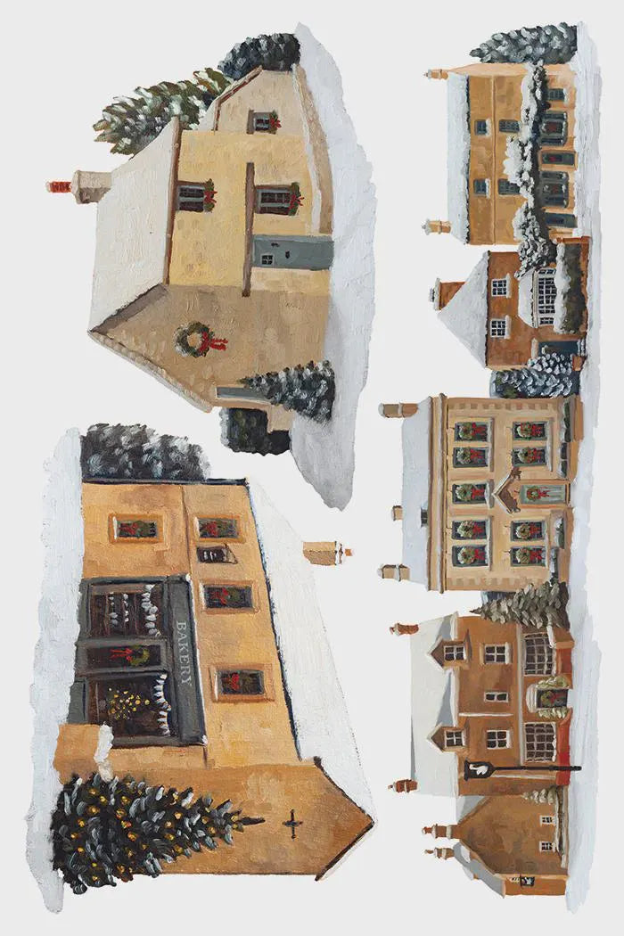 A Cotswold Christmas IOD Transfer 8x12 Pad by Iron Orchid Designs (NEW!)