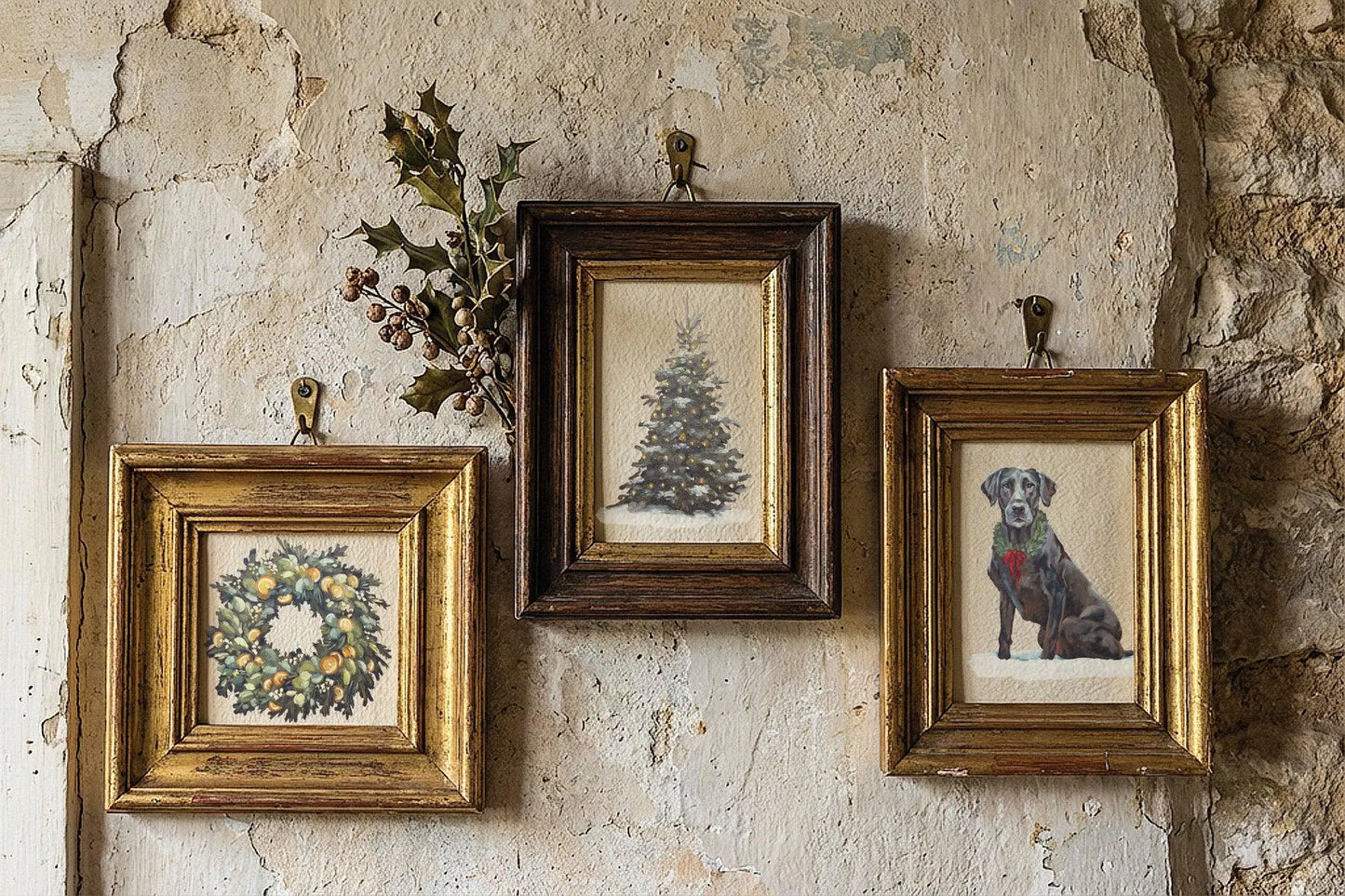A Cotswold Christmas IOD Transfer 8x12 Pad by Iron Orchid Designs (NEW!)
