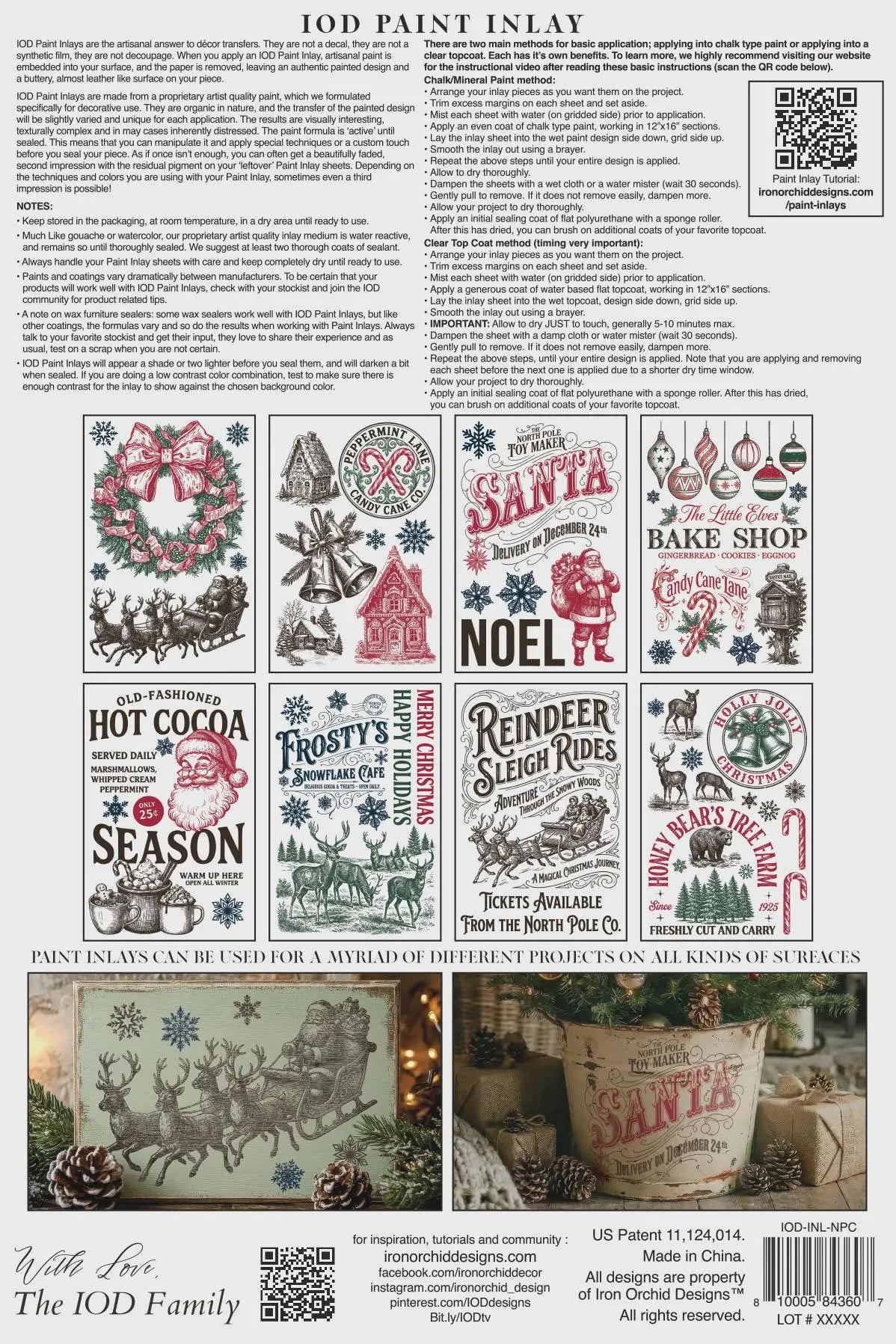 The North Pole Co. IOD Paint Inlay 8x12 Pad by Iron Orchid Designs (NEW!)