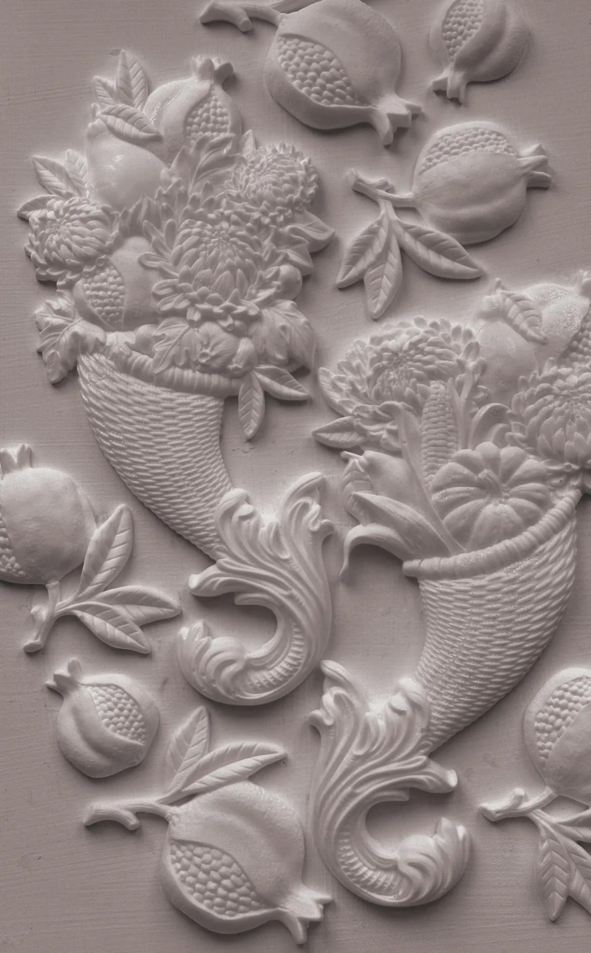 Cornucopias 6x10 IOD Mould by Iron Orchid Designs (NEW!)