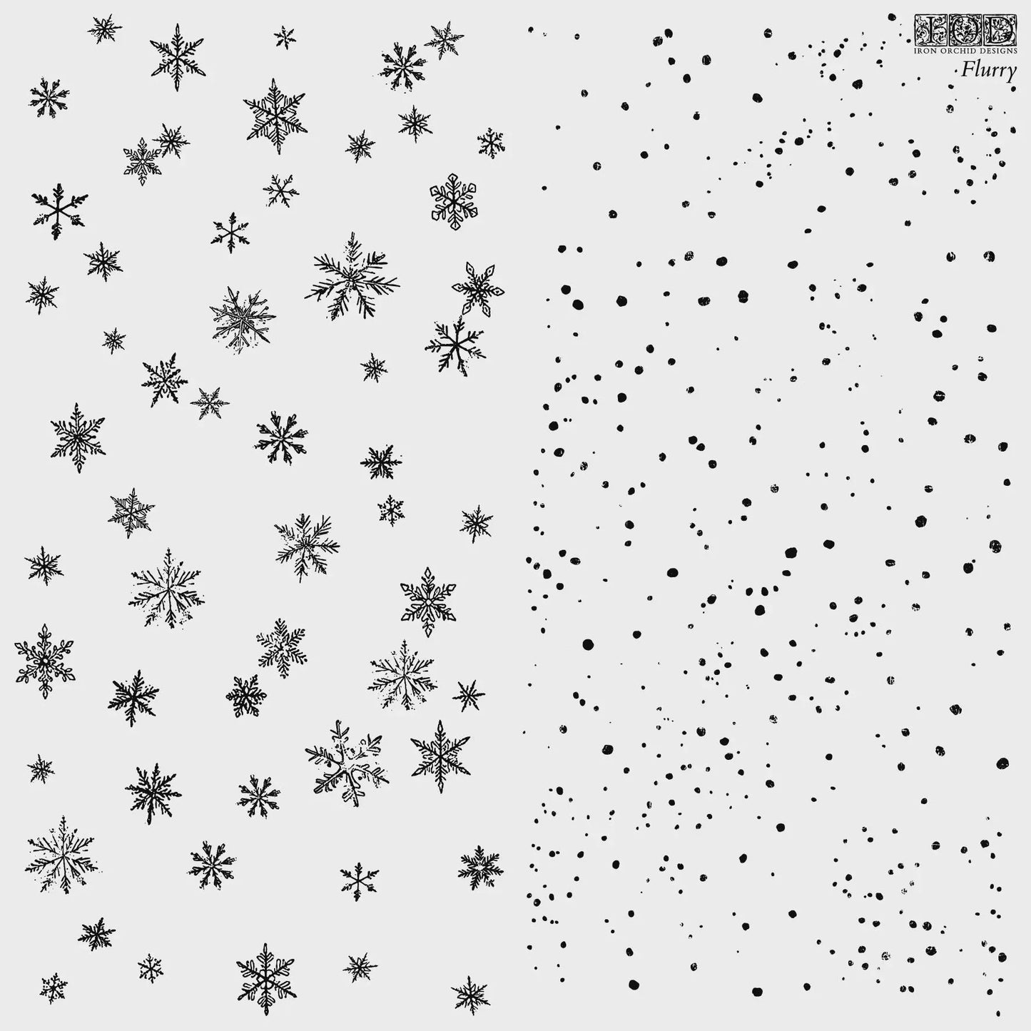 Flurry 12x12 IOD Decor Stamp by Iron Orchid Designs (NEW!)