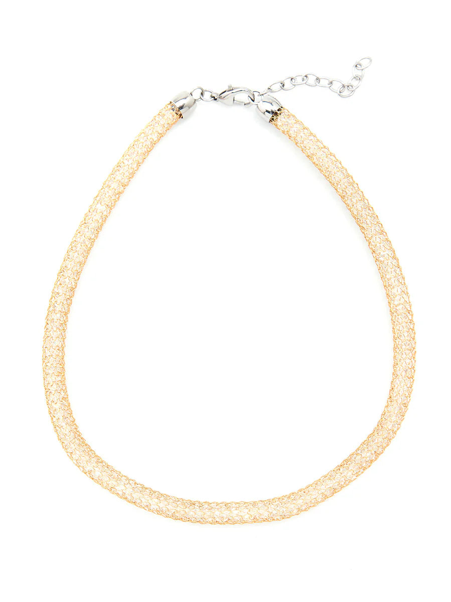 Crystal Clear Tube Necklace
