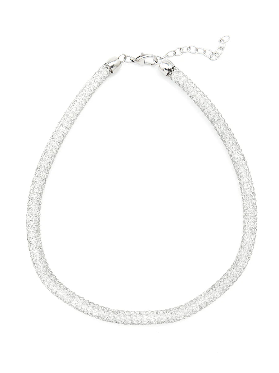 Crystal Clear Tube Necklace