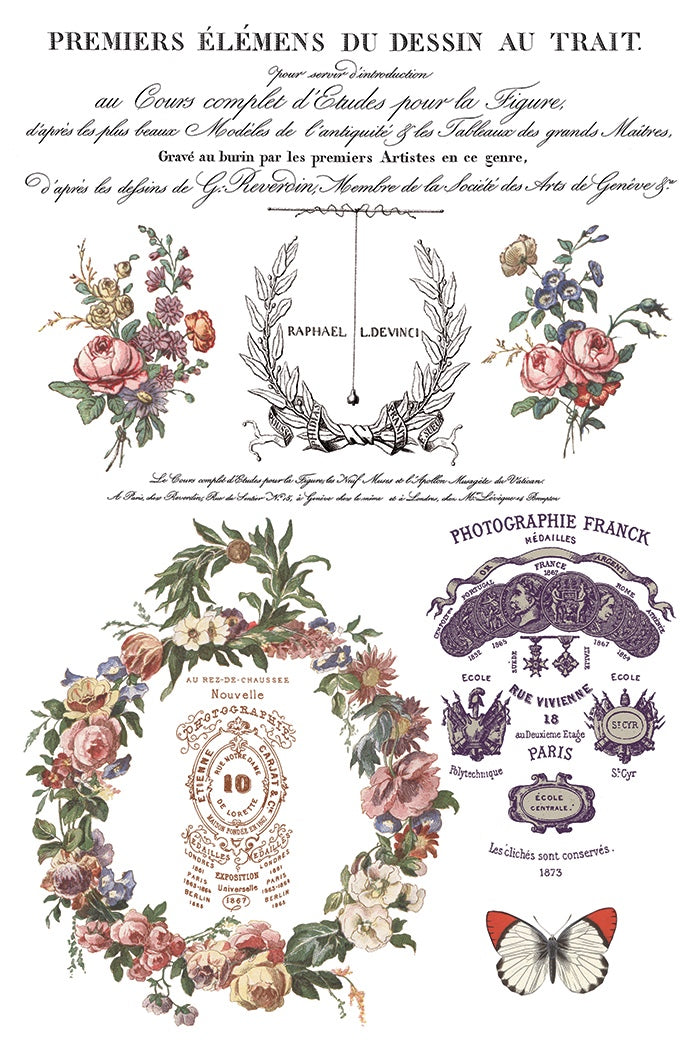 Saint Ouen IOD Transfer 8x12 Pad by Iron Orchid Designs