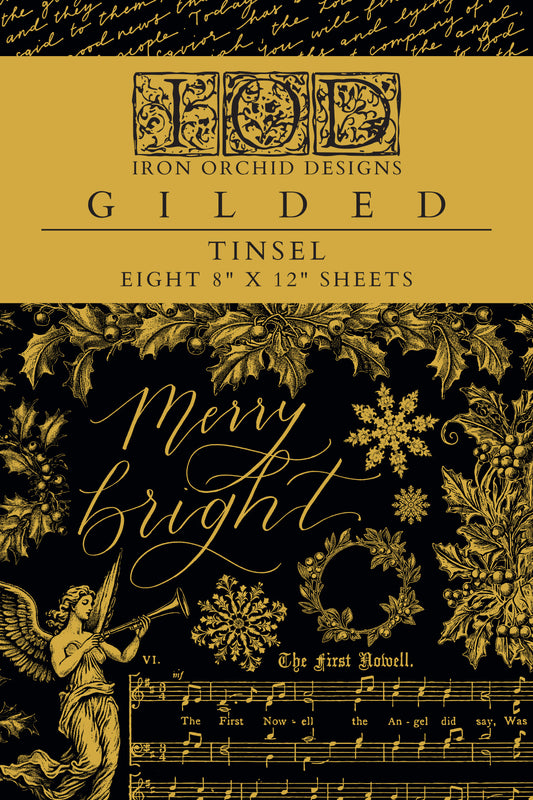 Tinsel IOD Foil Transfer 8x12 Pad by Iron Orchid Designs