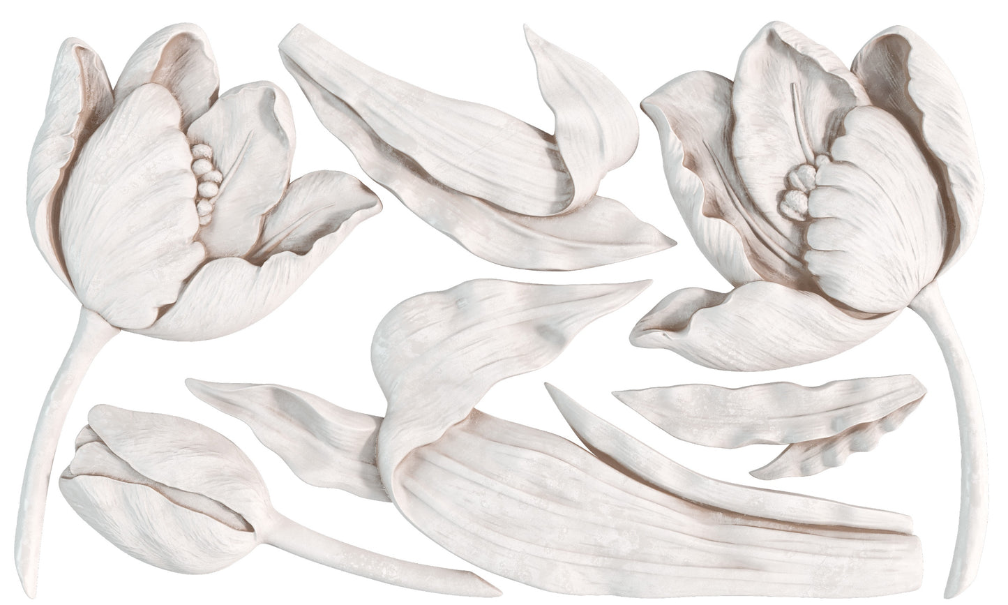 Tulips 6x10 IOD Mould by Iron Orchid Designs