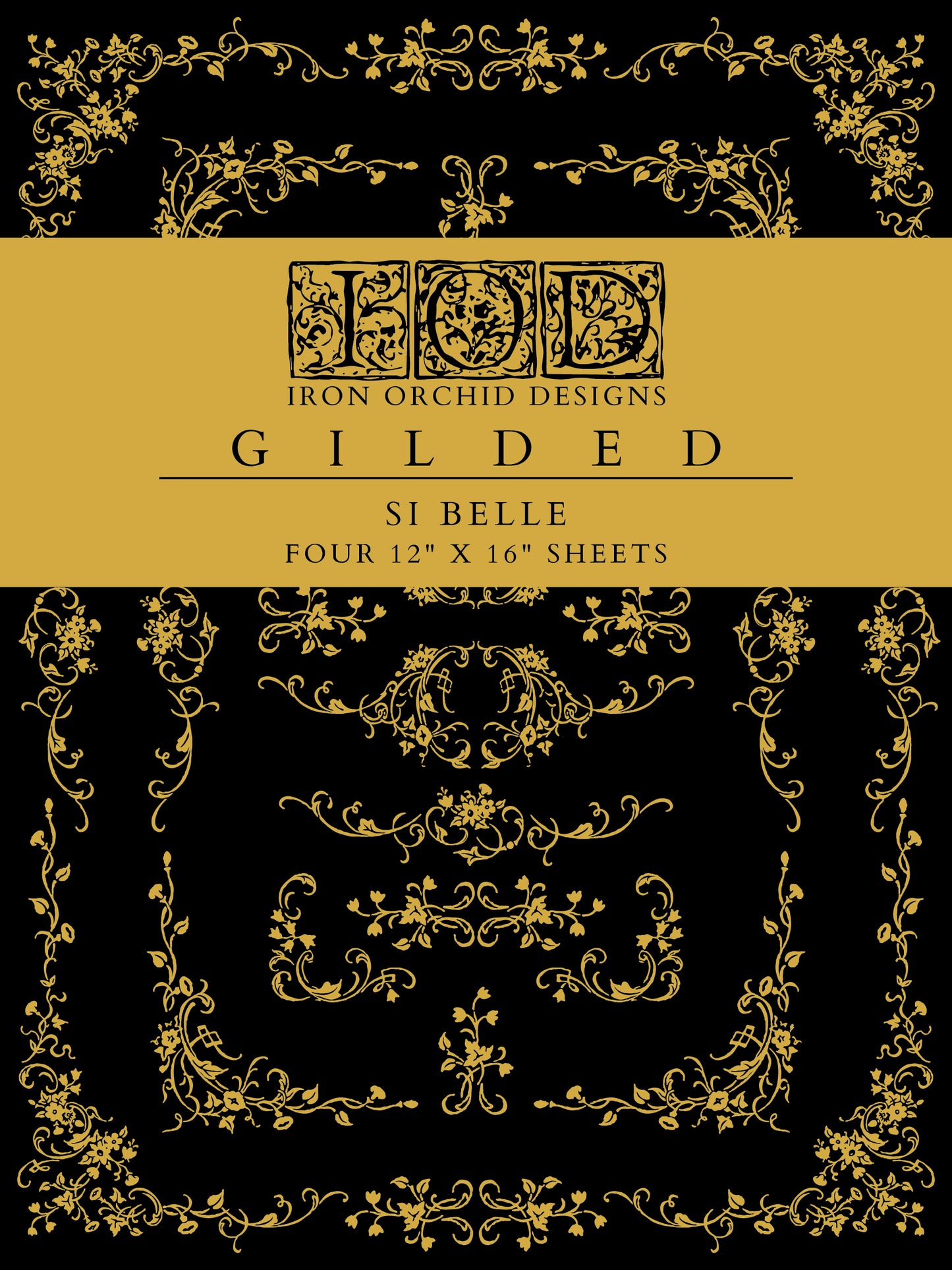 Si Belle IOD Foil Transfer 12x16 Pad by Iron Orchid Designs