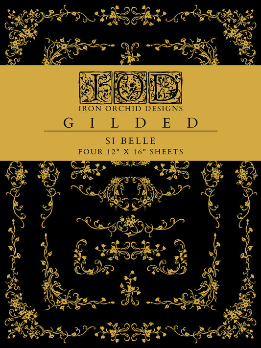 Si Belle IOD Foil Transfer 12x16 Pad by Iron Orchid Designs