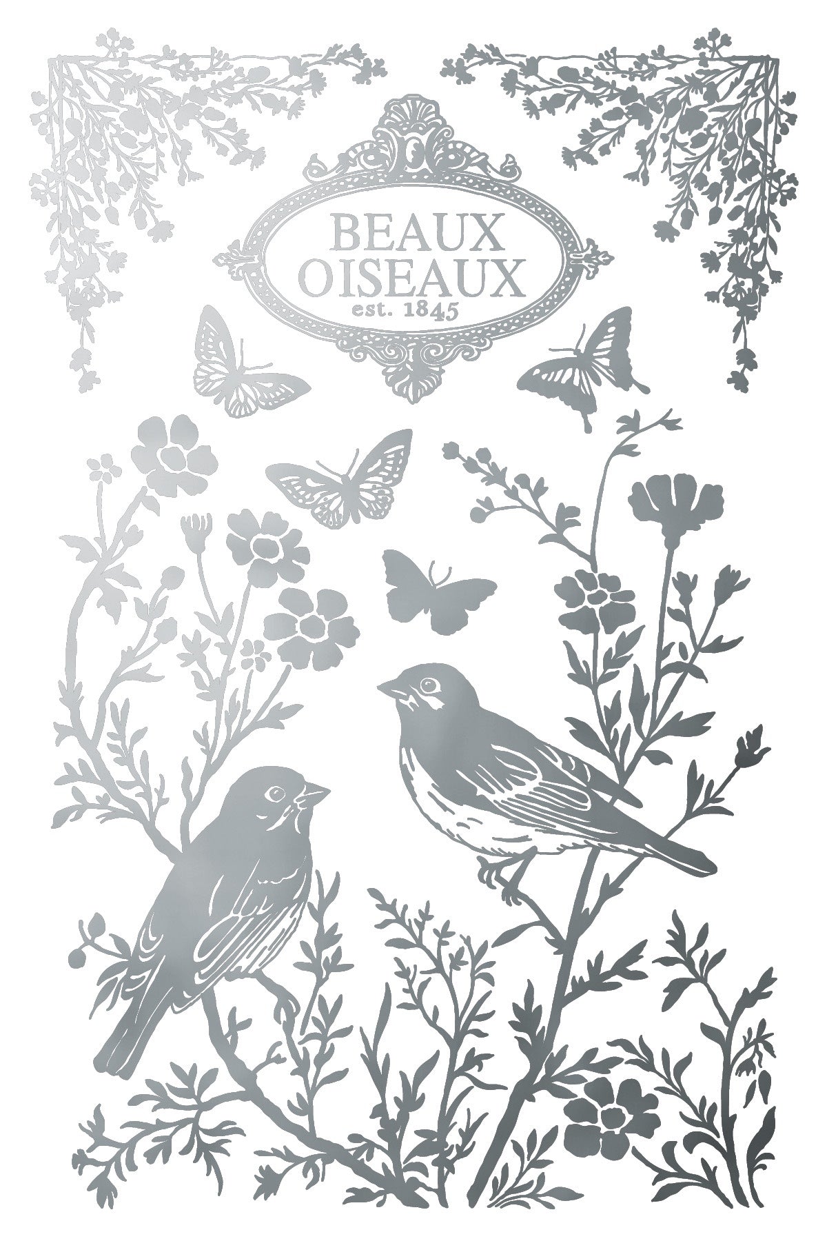 Papillon IOD Foil Transfer 8x12 Pad by Iron Orchid Designs