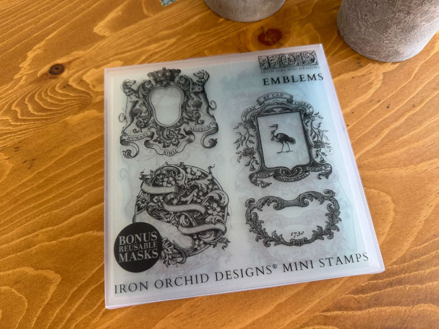 Emblems 6x6 IOD Decor Stamp by Iron Orchid Designs