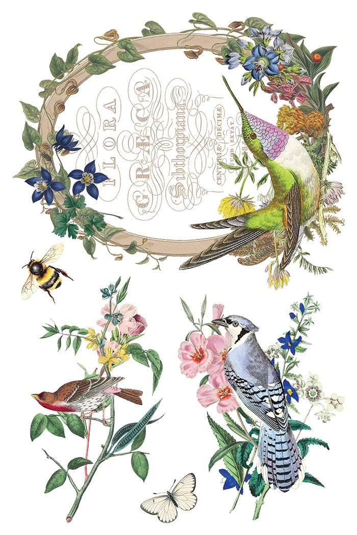Flora Greca IOD Transfer 8x12 Pad by Iron Orchid Designs