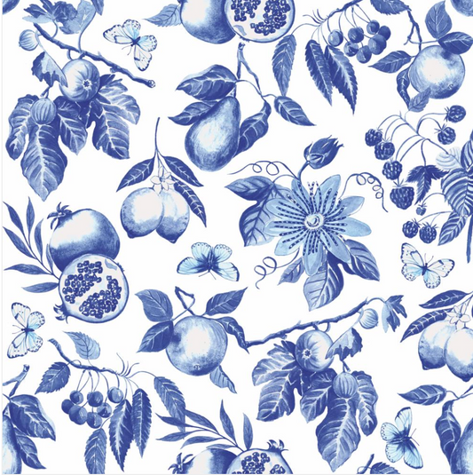 Blue Toile Cocktail Napkins