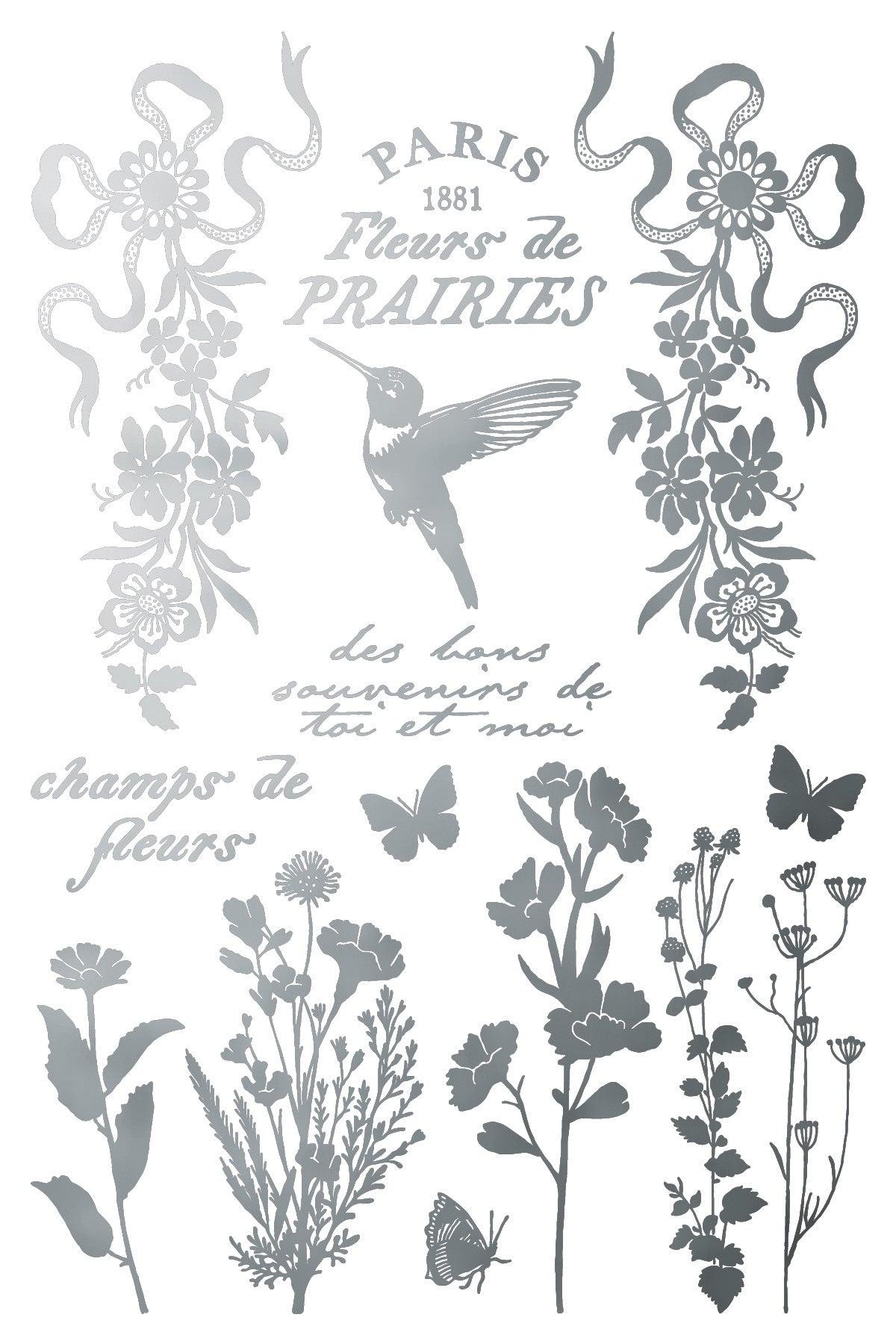 Papillon IOD Foil Transfer 8x12 Pad by Iron Orchid Designs