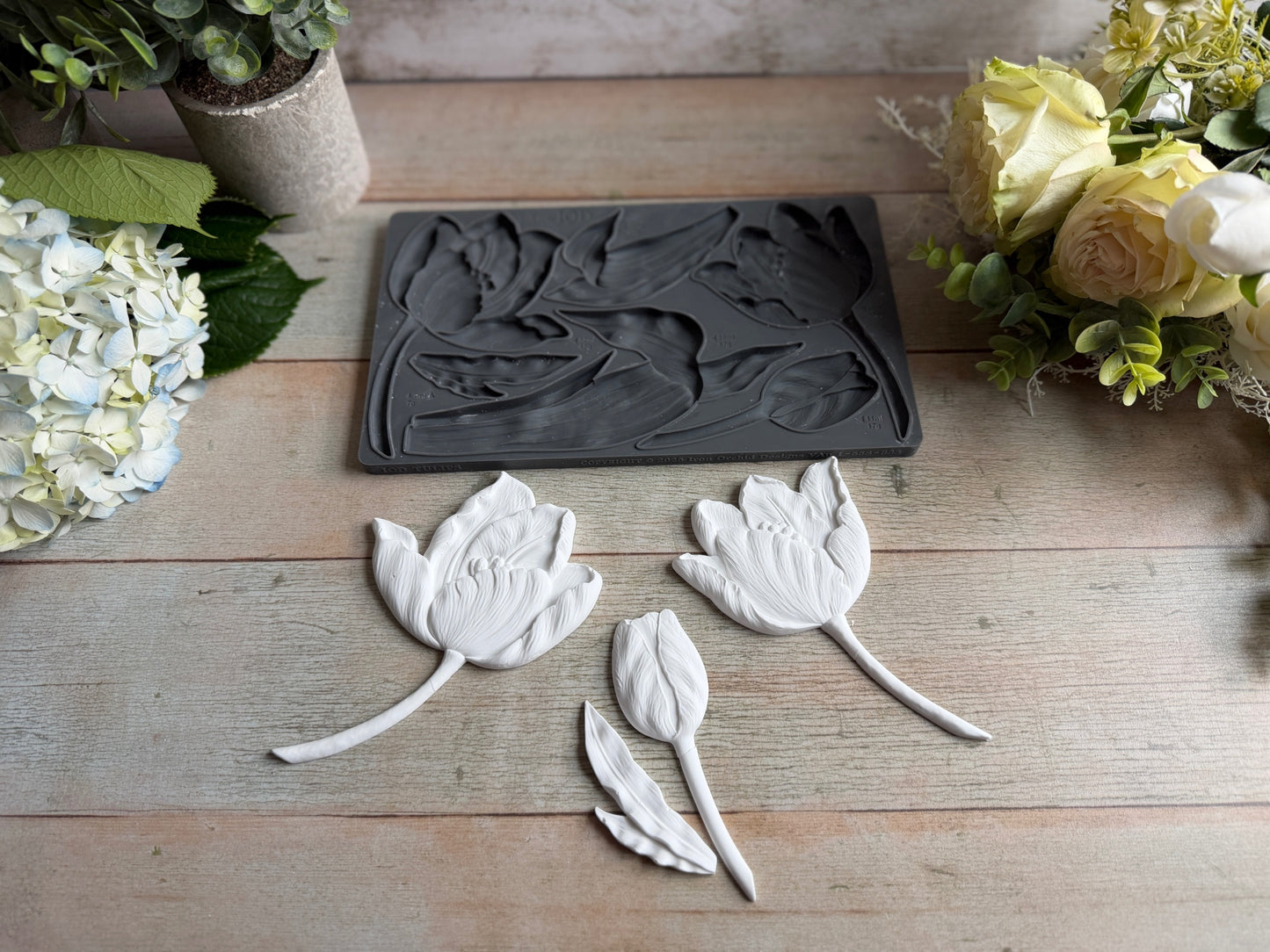 Tulips 6x10 IOD Mould by Iron Orchid Designs