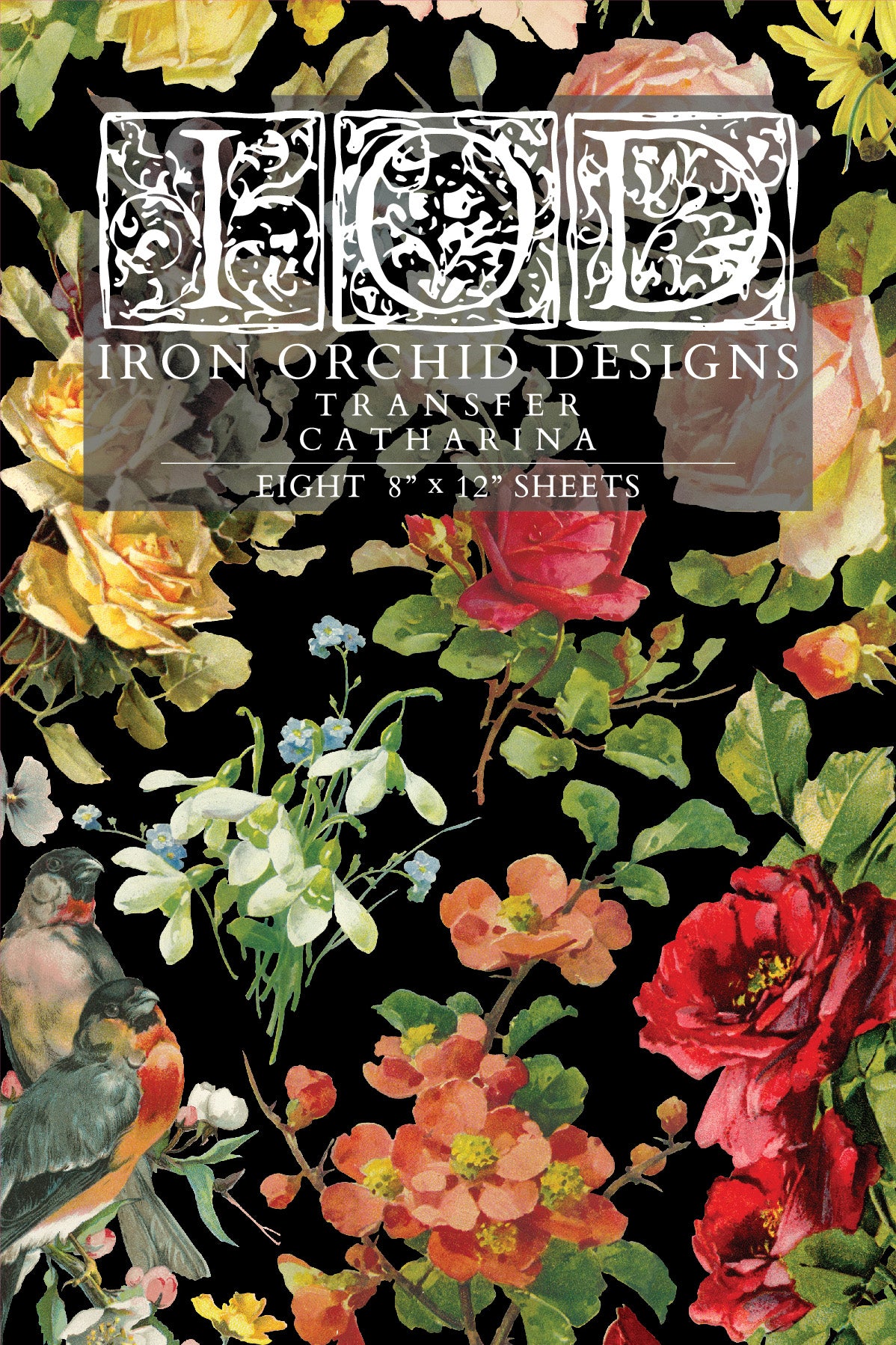 Catharina IOD Transfer 8x12 Pad by Iron Orchid Designs