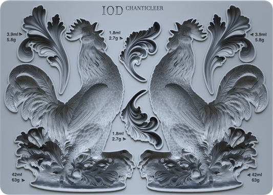 Chanticleer 5x7 IOD Mould by Iron Orchid Designs