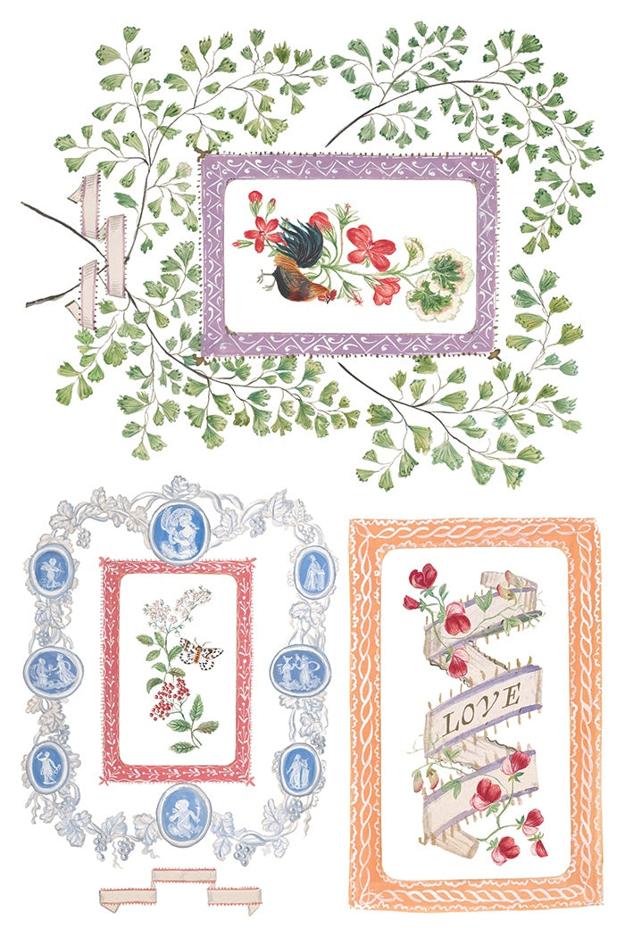 Emily Clare IOD Transfer 8x12 Pad by Iron Orchid Designs