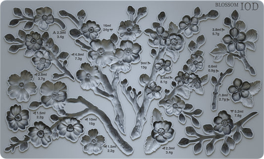 Blossom 6x10 IOD Mould by Iron Orchid Designs