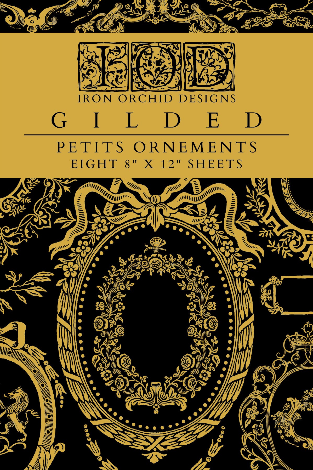 Petits Ornements IOD Foil Transfer 8x12 Pad by Iron Orchid Designs