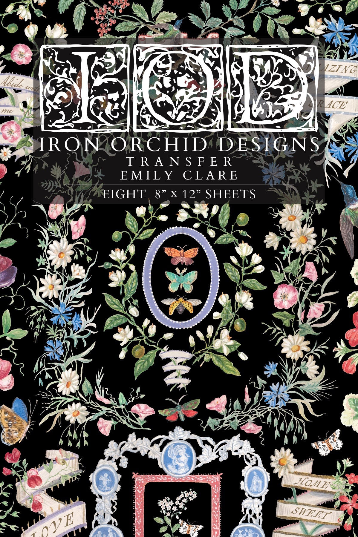 Emily Clare IOD Transfer 8x12 Pad by Iron Orchid Designs