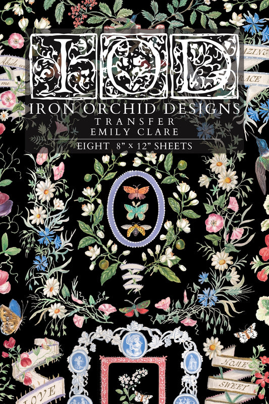 Emily Clare IOD Transfer 8x12 Pad by Iron Orchid Designs