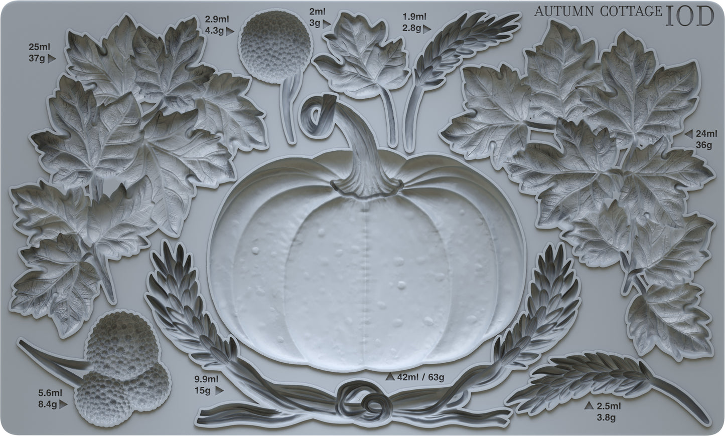 Autumn Cottage 6x10 IOD Mould by Iron Orchid Designs