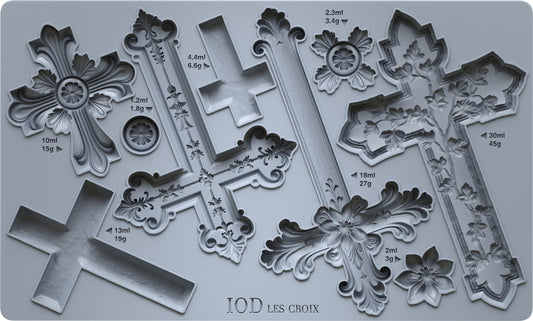 Les Croix 6x10 IOD Mould by Iron Orchid Designs