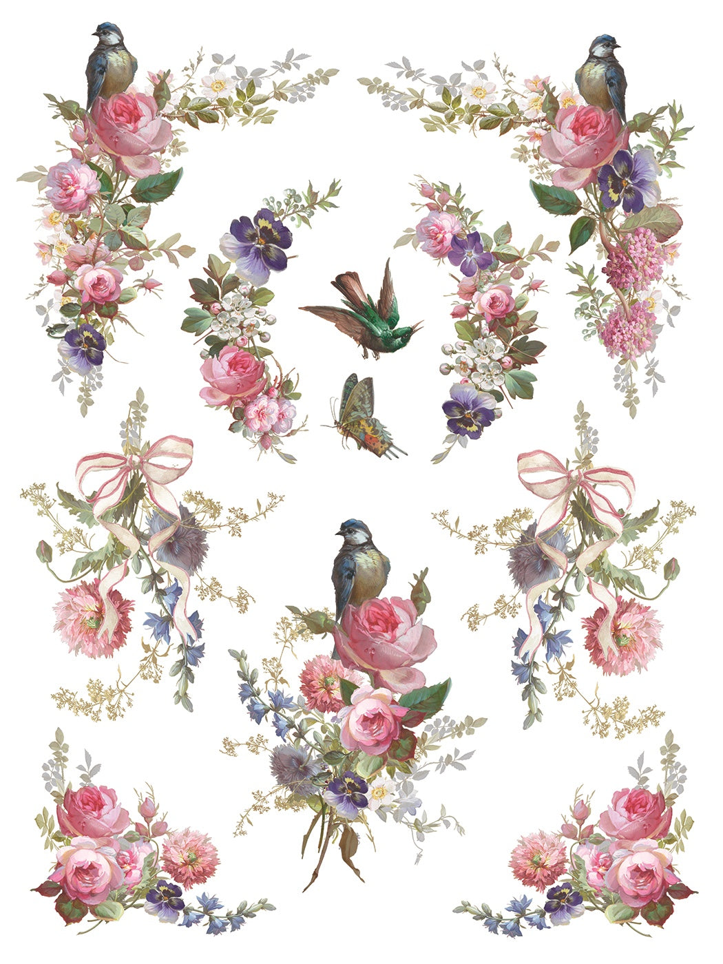 Madeleine IOD Transfer 12x16 Pad by Iron Orchid Designs
