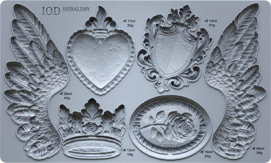 Heraldry 6x10 IOD Mould by Iron Orchid Designs