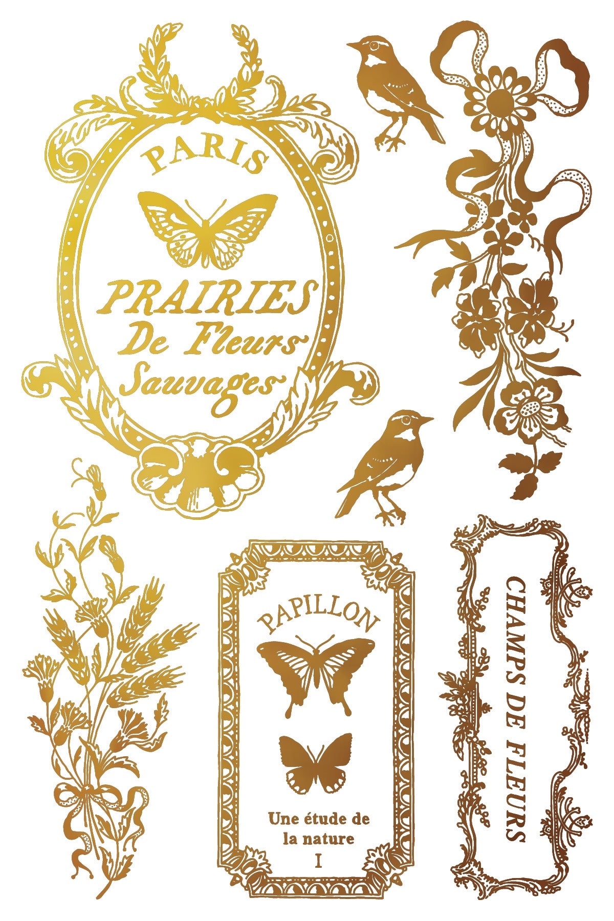 Papillon IOD Foil Transfer 8x12 Pad by Iron Orchid Designs