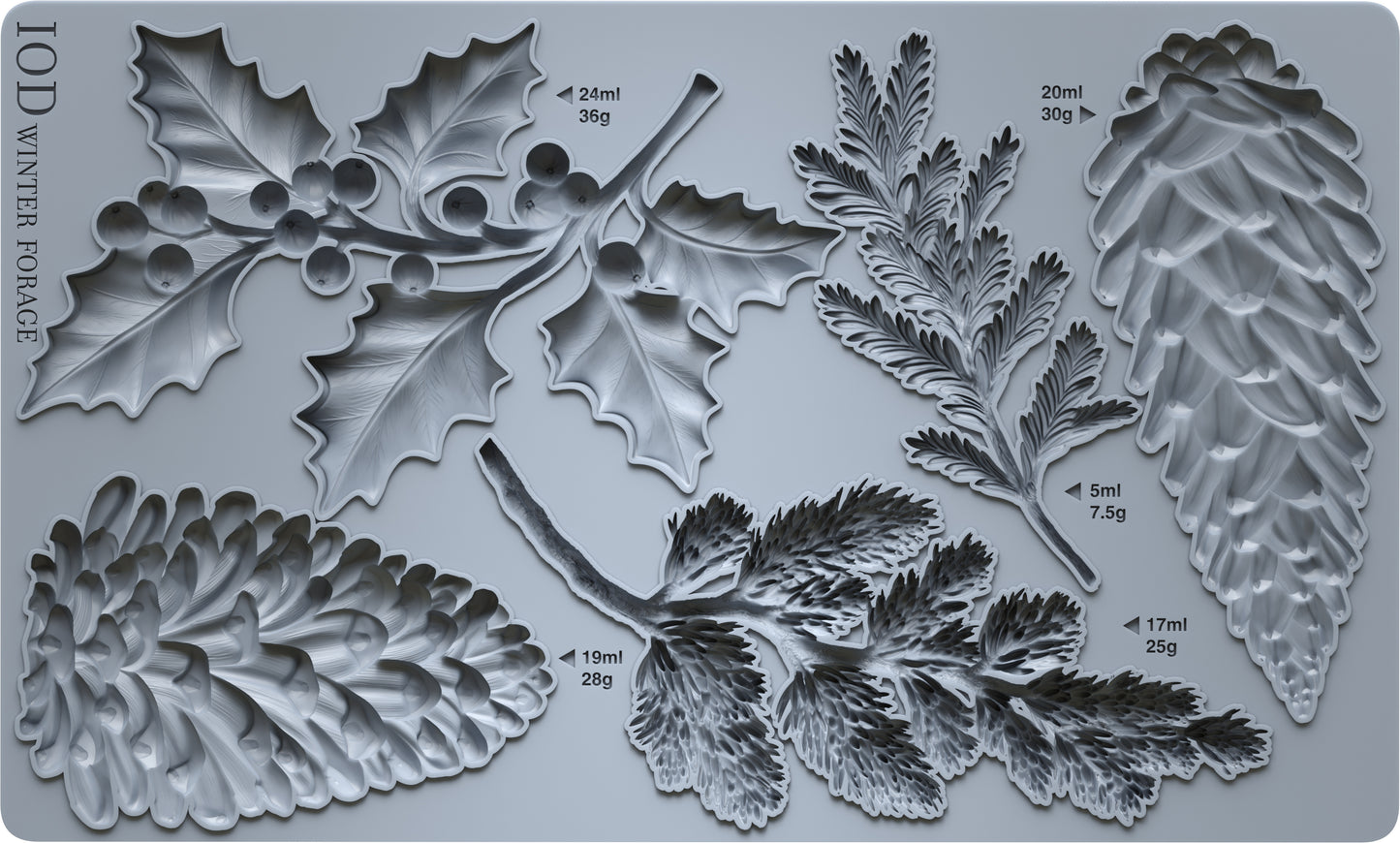 Winter Forage 6x10 IOD Mould by Iron Orchid Designs