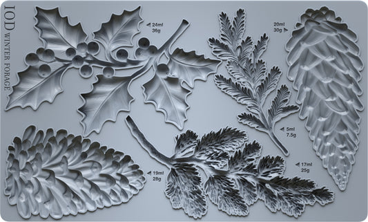 Winter Forage 6x10 IOD Mould by Iron Orchid Designs