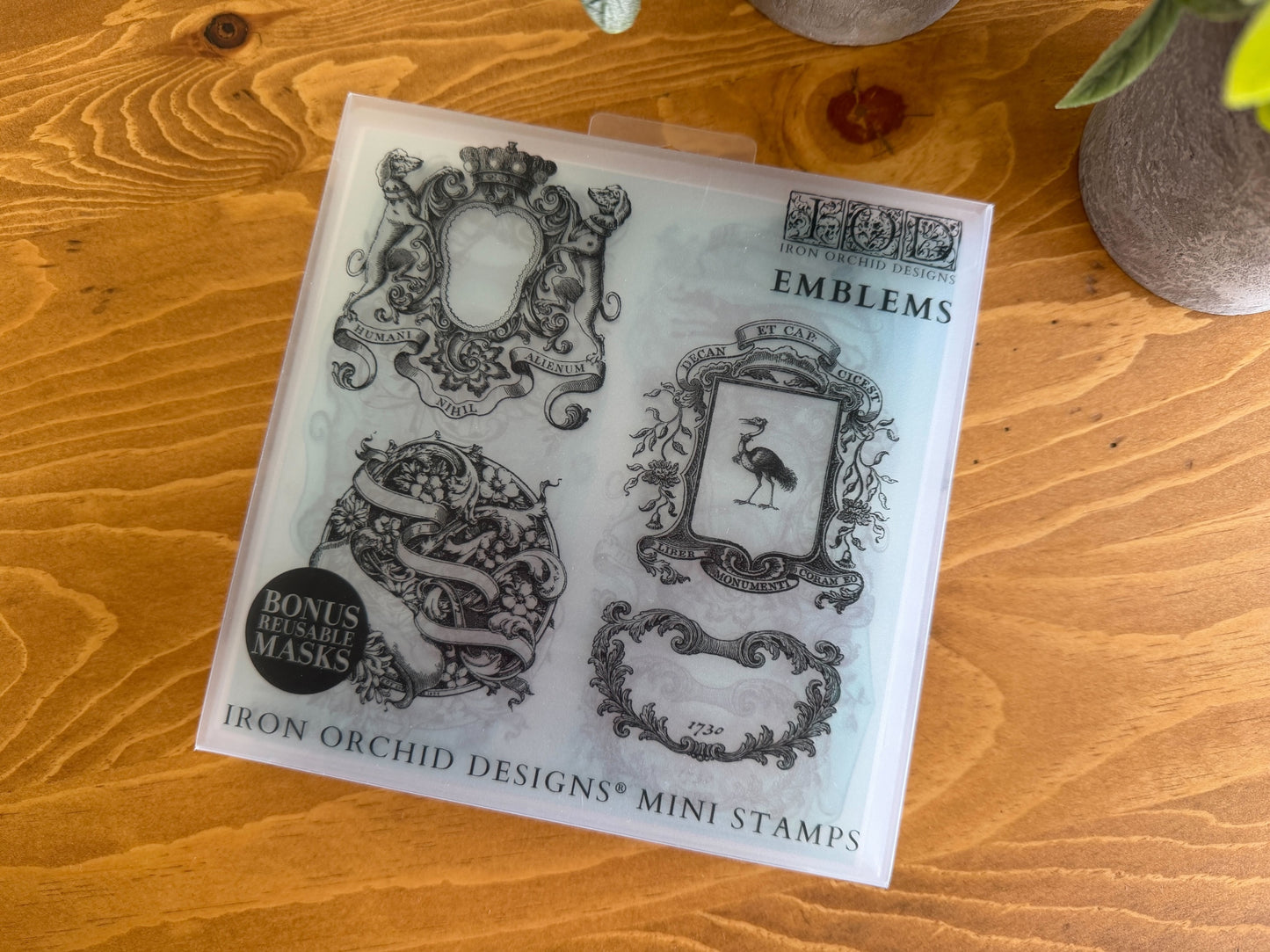 Emblems 6x6 IOD Decor Stamp by Iron Orchid Designs