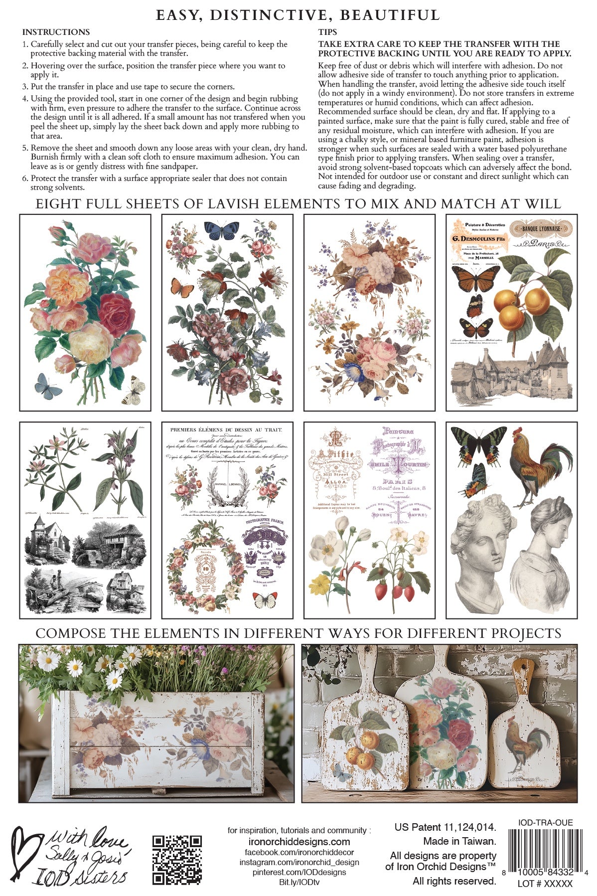 Saint Ouen IOD Transfer 8x12 Pad by Iron Orchid Designs