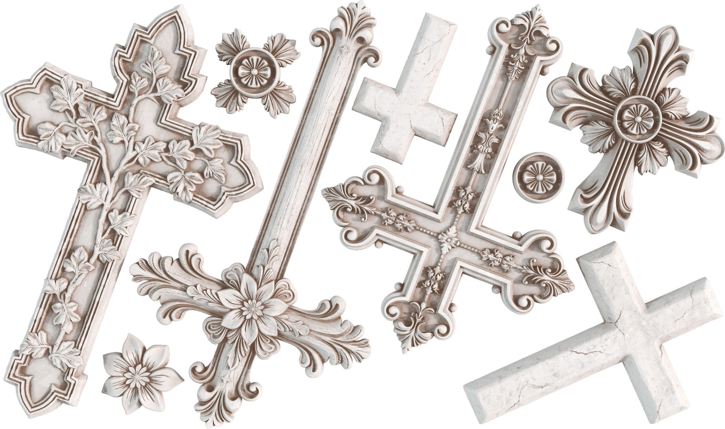Les Croix 6x10 IOD Mould by Iron Orchid Designs